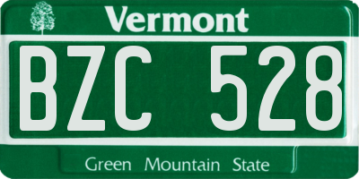 VT license plate BZC528