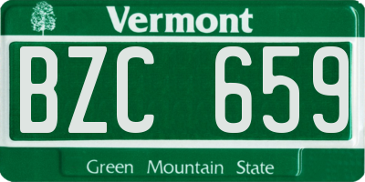 VT license plate BZC659