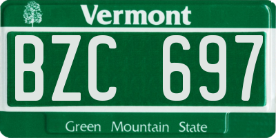 VT license plate BZC697