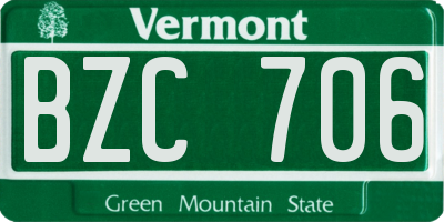 VT license plate BZC706