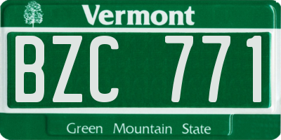 VT license plate BZC771