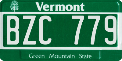 VT license plate BZC779