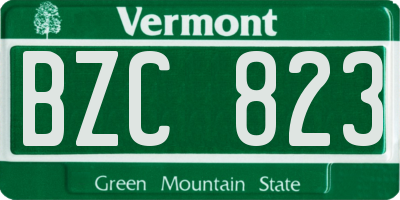 VT license plate BZC823