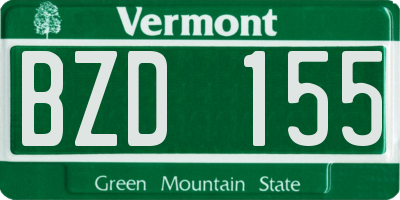 VT license plate BZD155