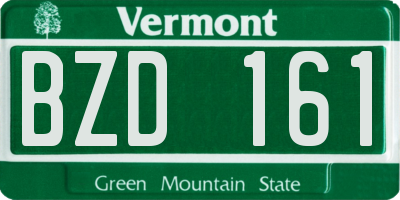 VT license plate BZD161