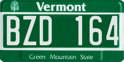 VT license plate BZD164