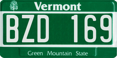 VT license plate BZD169