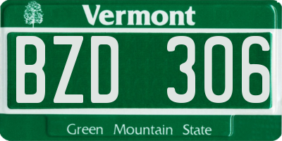 VT license plate BZD306