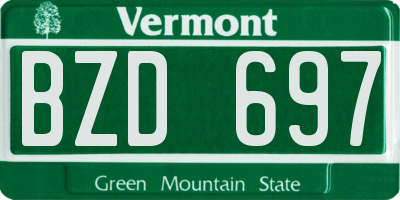 VT license plate BZD697