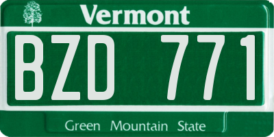 VT license plate BZD771