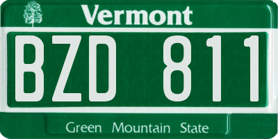 VT license plate BZD811