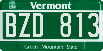 VT license plate BZD813
