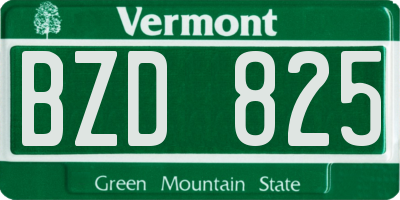VT license plate BZD825