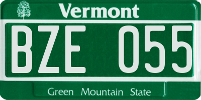 VT license plate BZE055