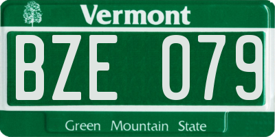 VT license plate BZE079