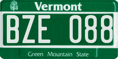 VT license plate BZE088
