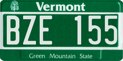 VT license plate BZE155