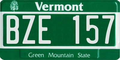 VT license plate BZE157