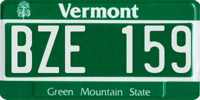 VT license plate BZE159
