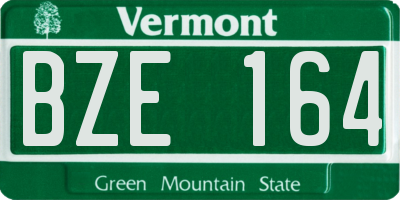 VT license plate BZE164