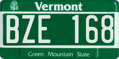 VT license plate BZE168
