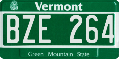 VT license plate BZE264