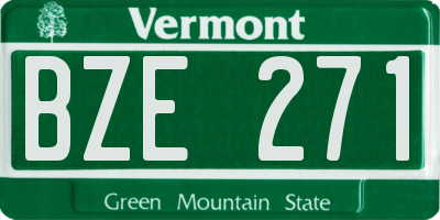VT license plate BZE271