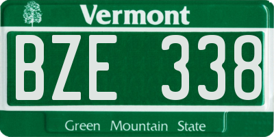 VT license plate BZE338