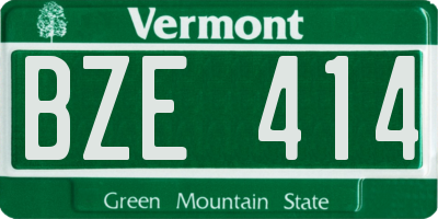 VT license plate BZE414