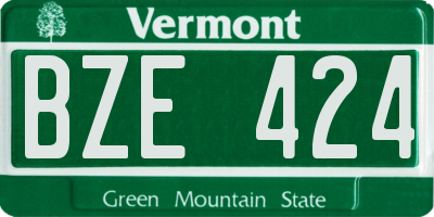 VT license plate BZE424