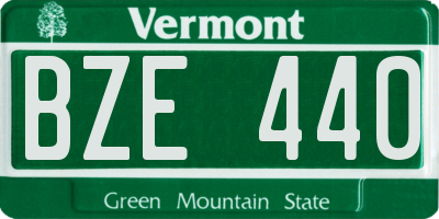 VT license plate BZE440