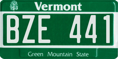 VT license plate BZE441