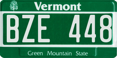 VT license plate BZE448