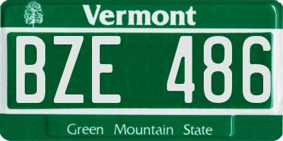 VT license plate BZE486