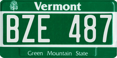 VT license plate BZE487