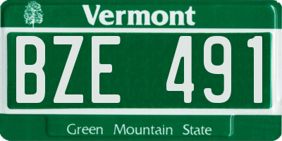 VT license plate BZE491