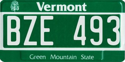 VT license plate BZE493