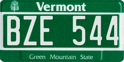VT license plate BZE544