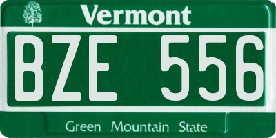 VT license plate BZE556