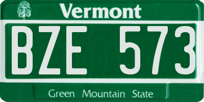 VT license plate BZE573