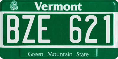 VT license plate BZE621