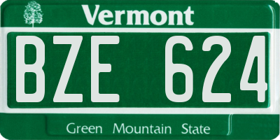 VT license plate BZE624