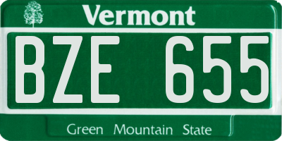 VT license plate BZE655