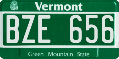 VT license plate BZE656