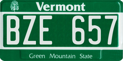 VT license plate BZE657