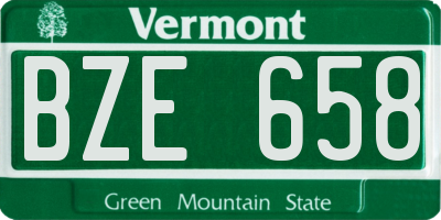 VT license plate BZE658