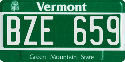 VT license plate BZE659