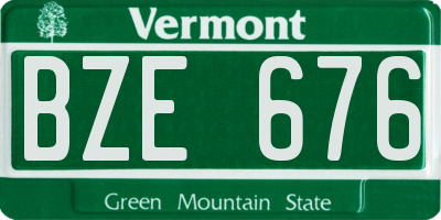 VT license plate BZE676