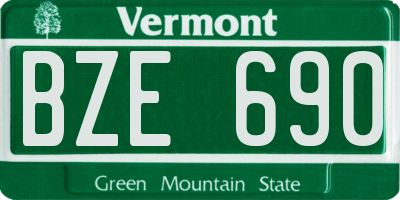 VT license plate BZE690