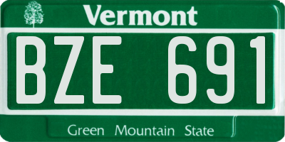 VT license plate BZE691